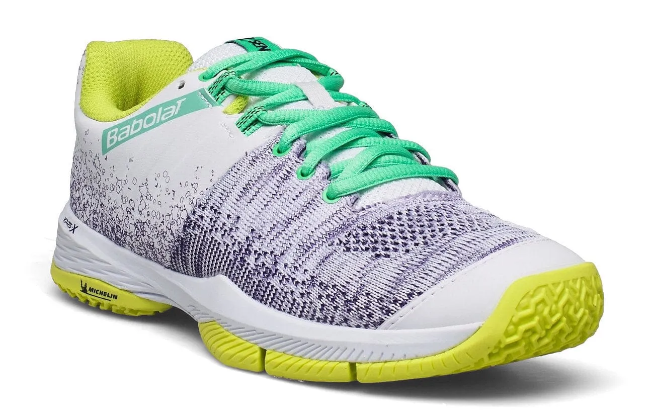 Babolat Sensa White/Spring Bud Women's Padel Shoe