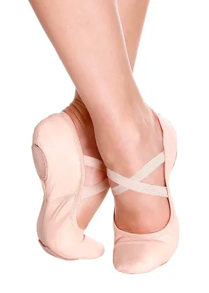 Betty Youth Leather Split-Sole Ballet Shoe (Ballet Pink-40)