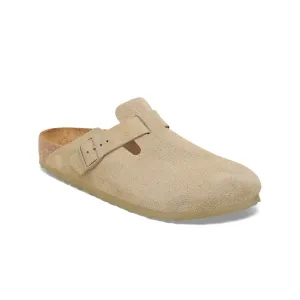 Birkenstock Boston Suede Leather (Faded Khaki) Men's Sandals 1025788 1025788