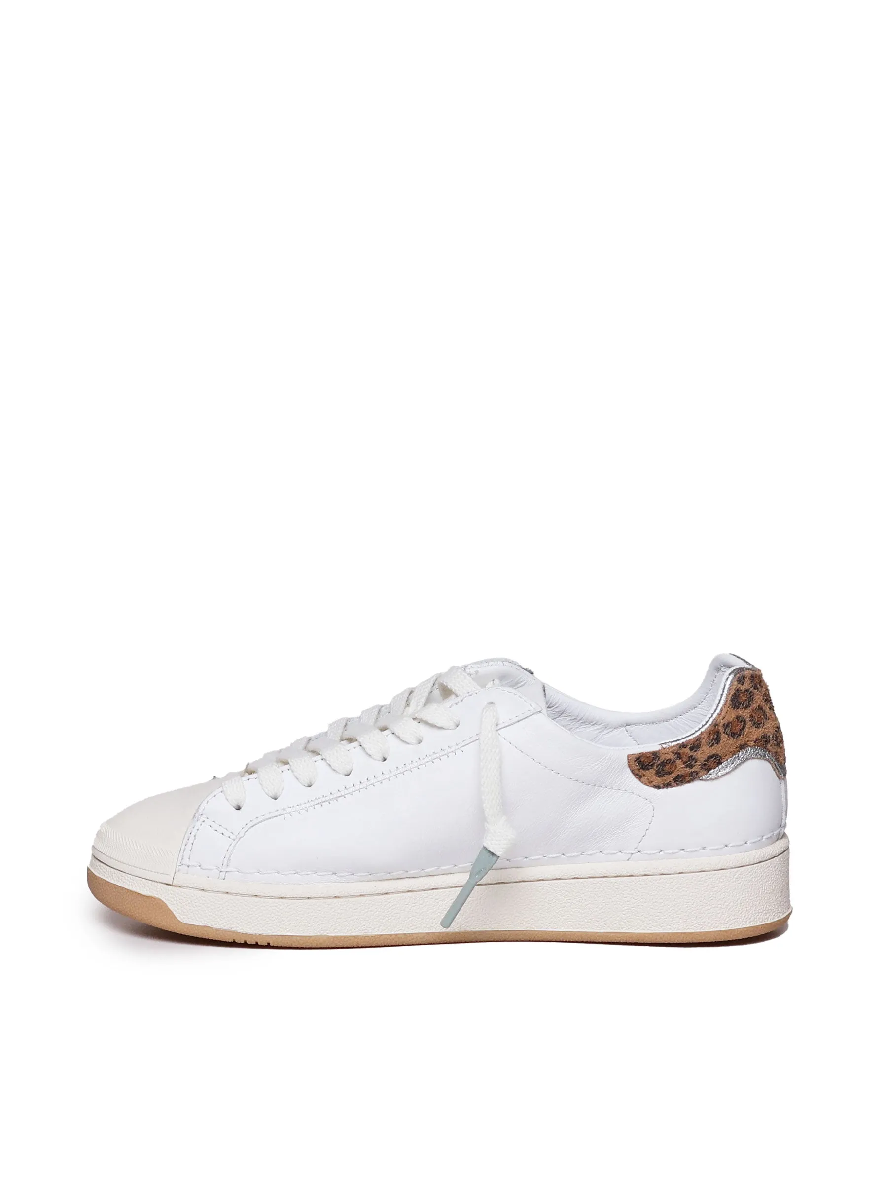 Calfskin White Leopard Sneakers