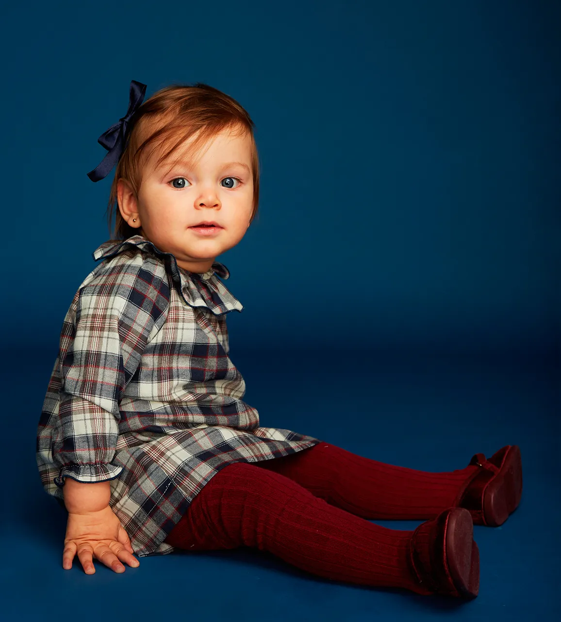 Classic Velvet Mary Janes in Burgundy by childrenchic