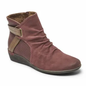 Cobb Hill DEVYN ROUCHED RED NUBUCK