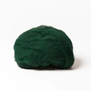 Dark Green Wool for Wet Felting, Tyrolean Bergschaf