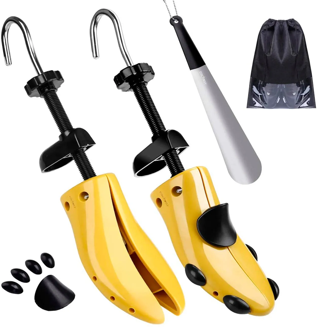 Eachway Shoe Stretcher Shoe Trees,Adjustable Length & Width for Men and Women (Color  Yellow)