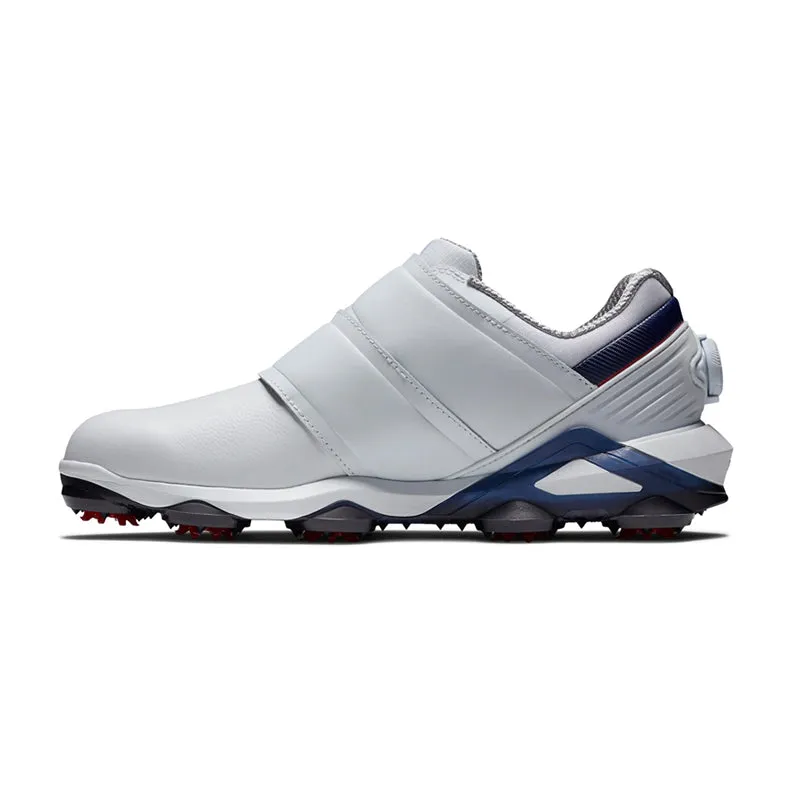 FOOTJOY Tour Alpha BOA Men's Spiked Shoes (White/Red/Navy)