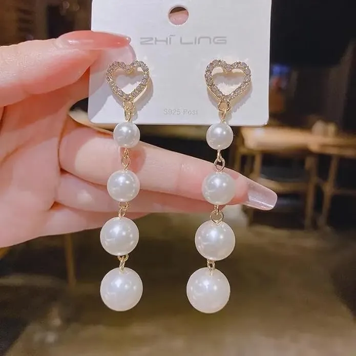 Heart shape pearl Earrings