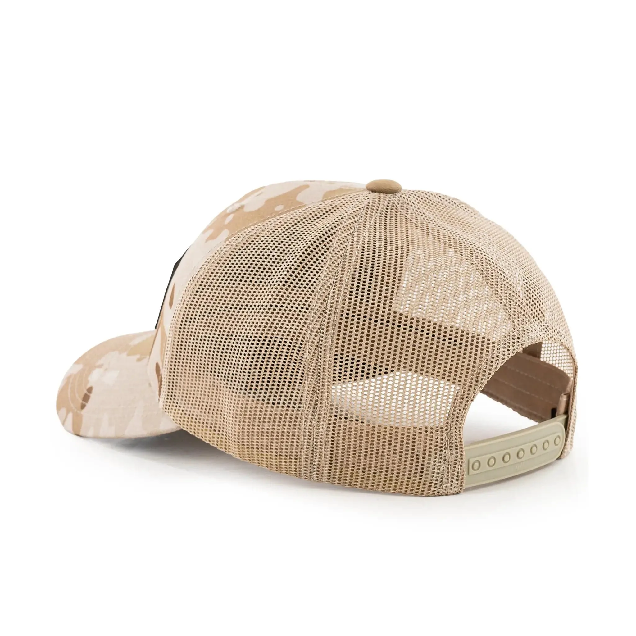 Leather Patch Snapback - Camo