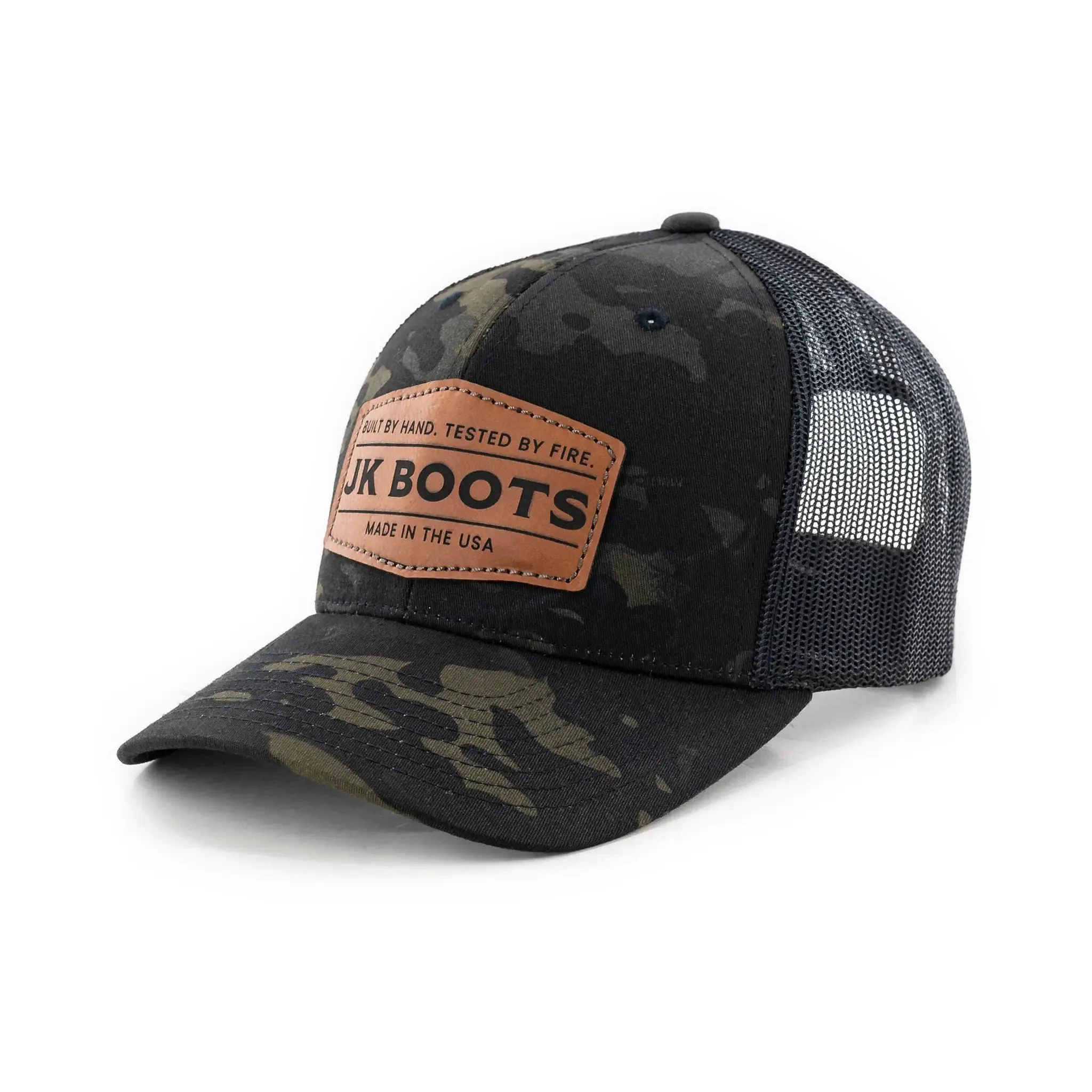 Leather Patch Snapback - Camo