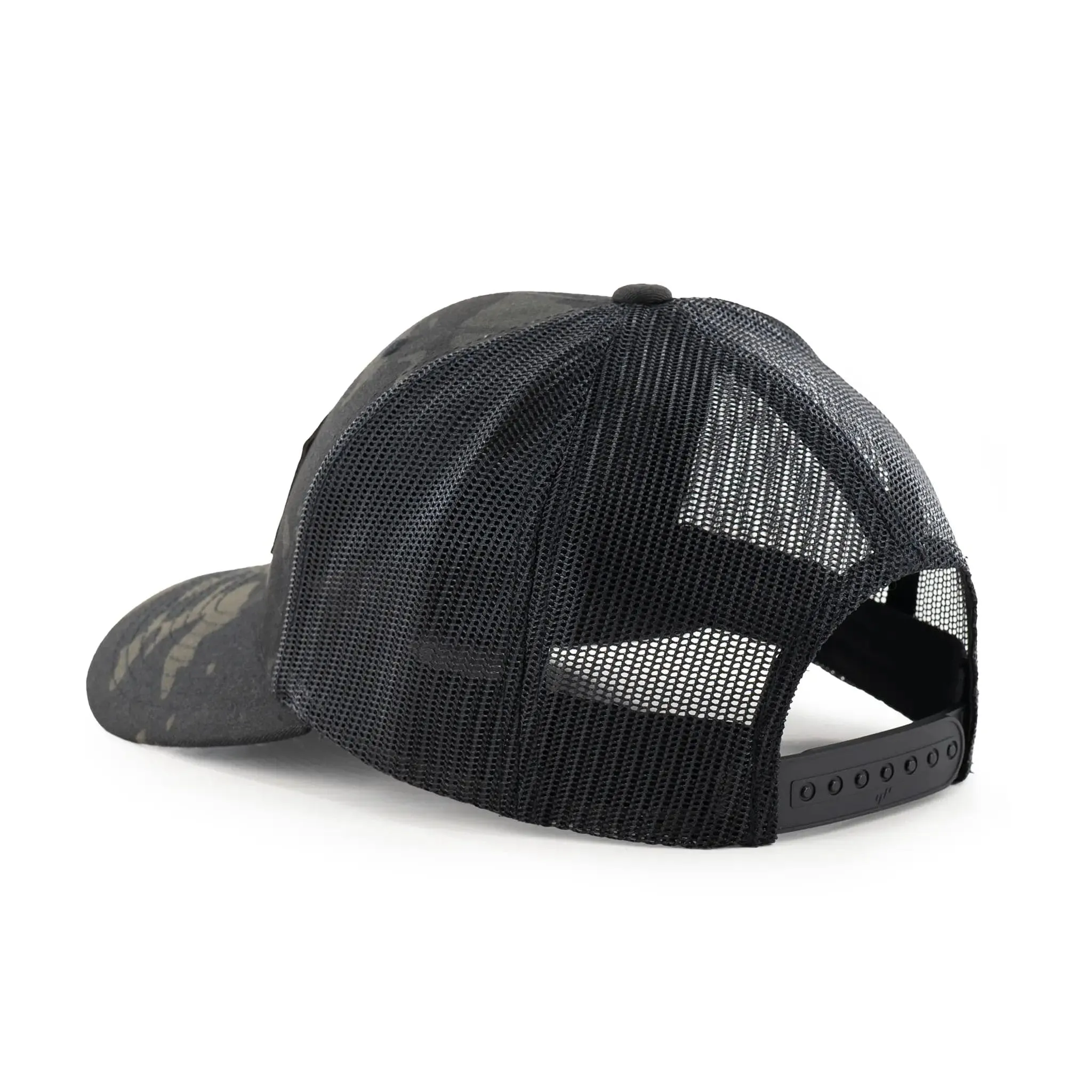 Leather Patch Snapback - Camo