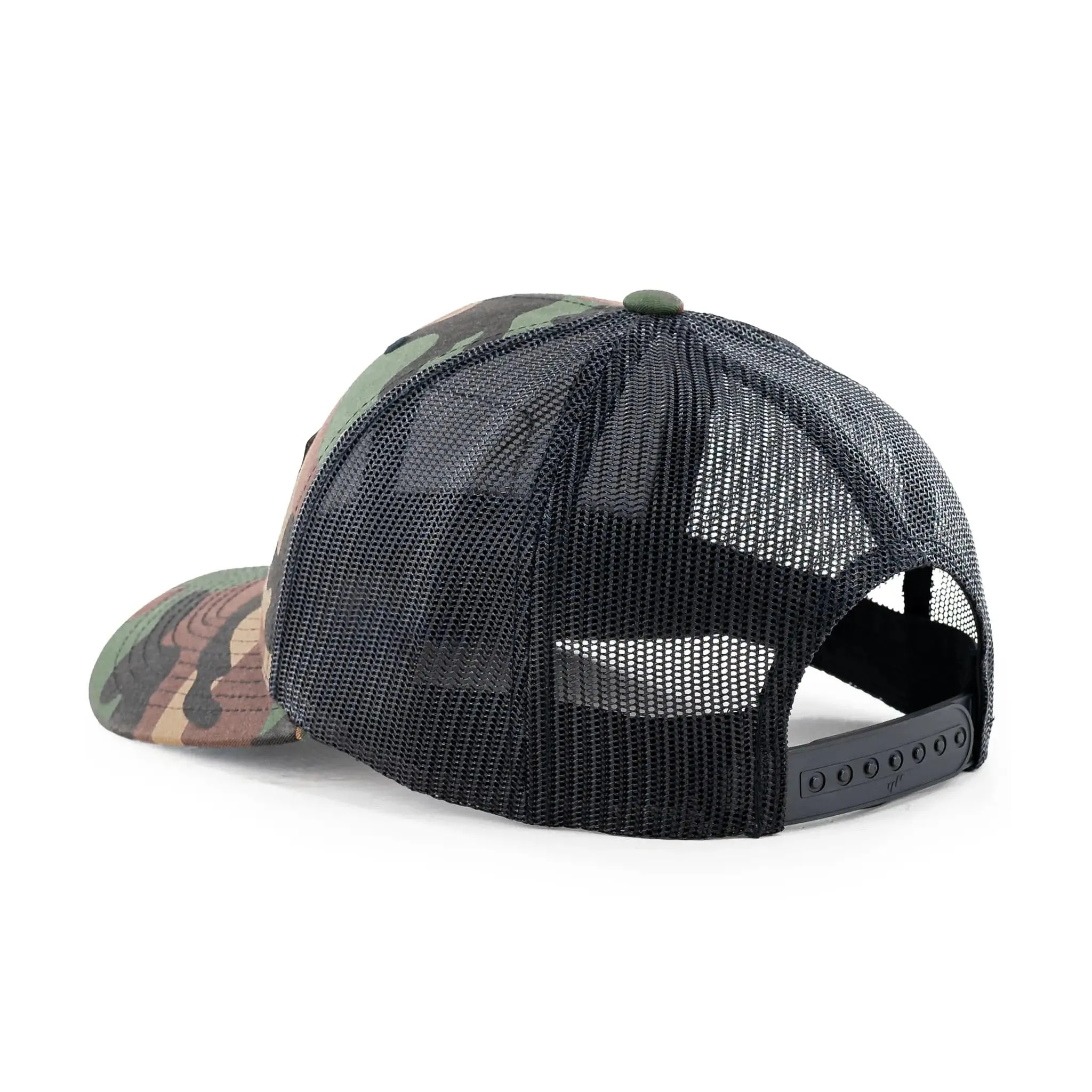 Leather Patch Snapback - Camo