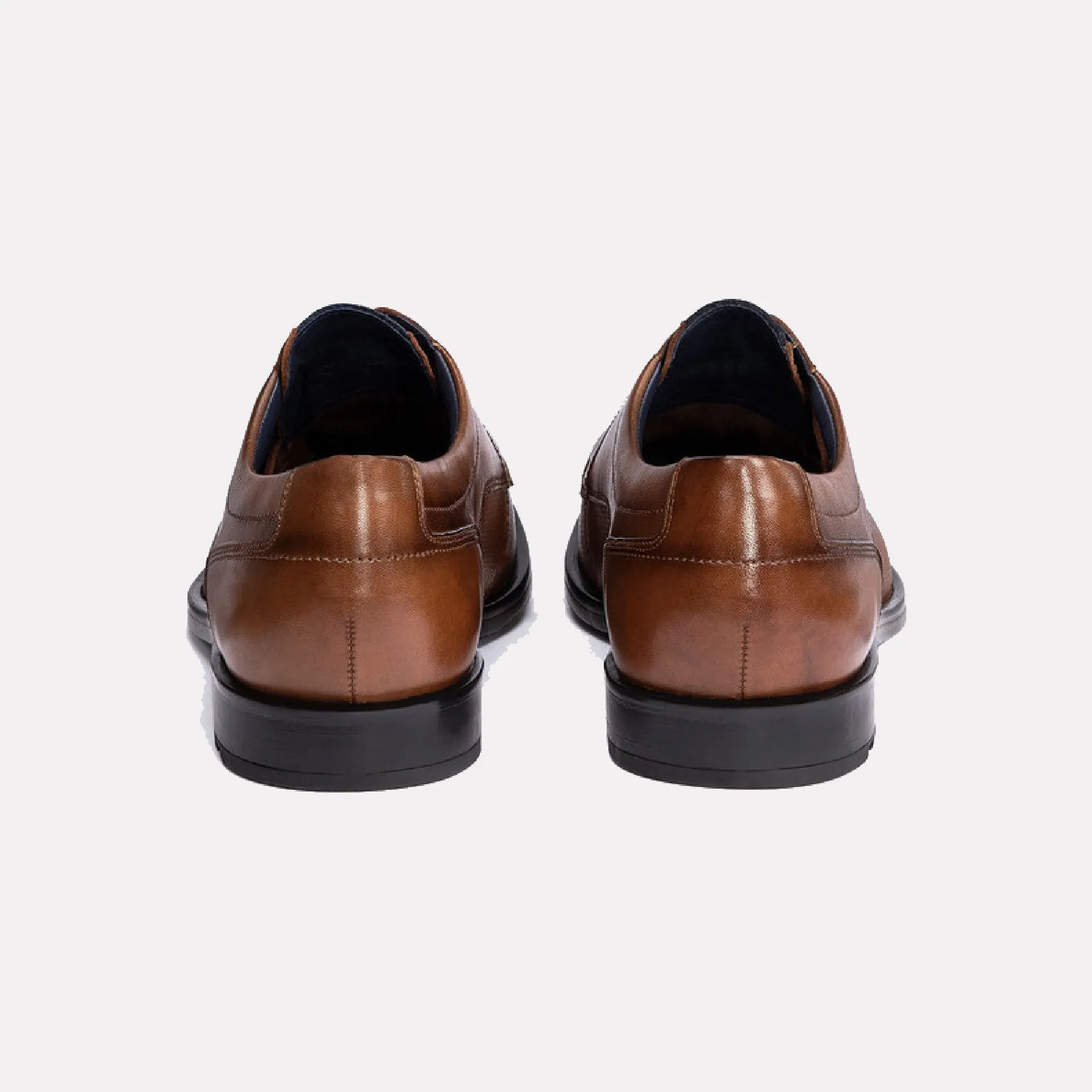 LLOYD LANCE Lace-up Smooth and Embossed Leather Derby Shoe / Brown