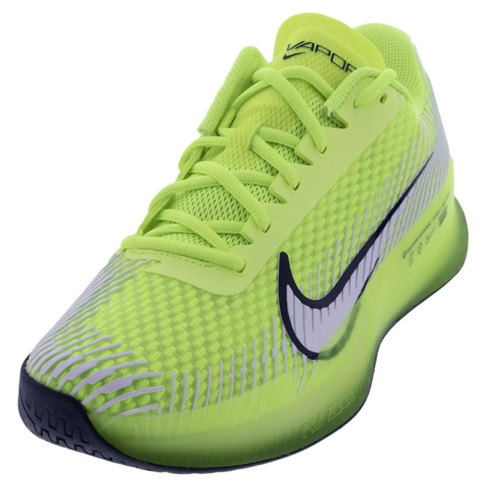 Mens Air Zoom Vapor 11 Tennis Shoes Volt and White