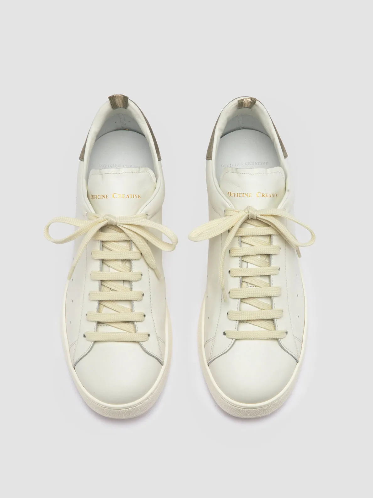 MOWER 002 - White Leather and Suede Low Top Sneakers