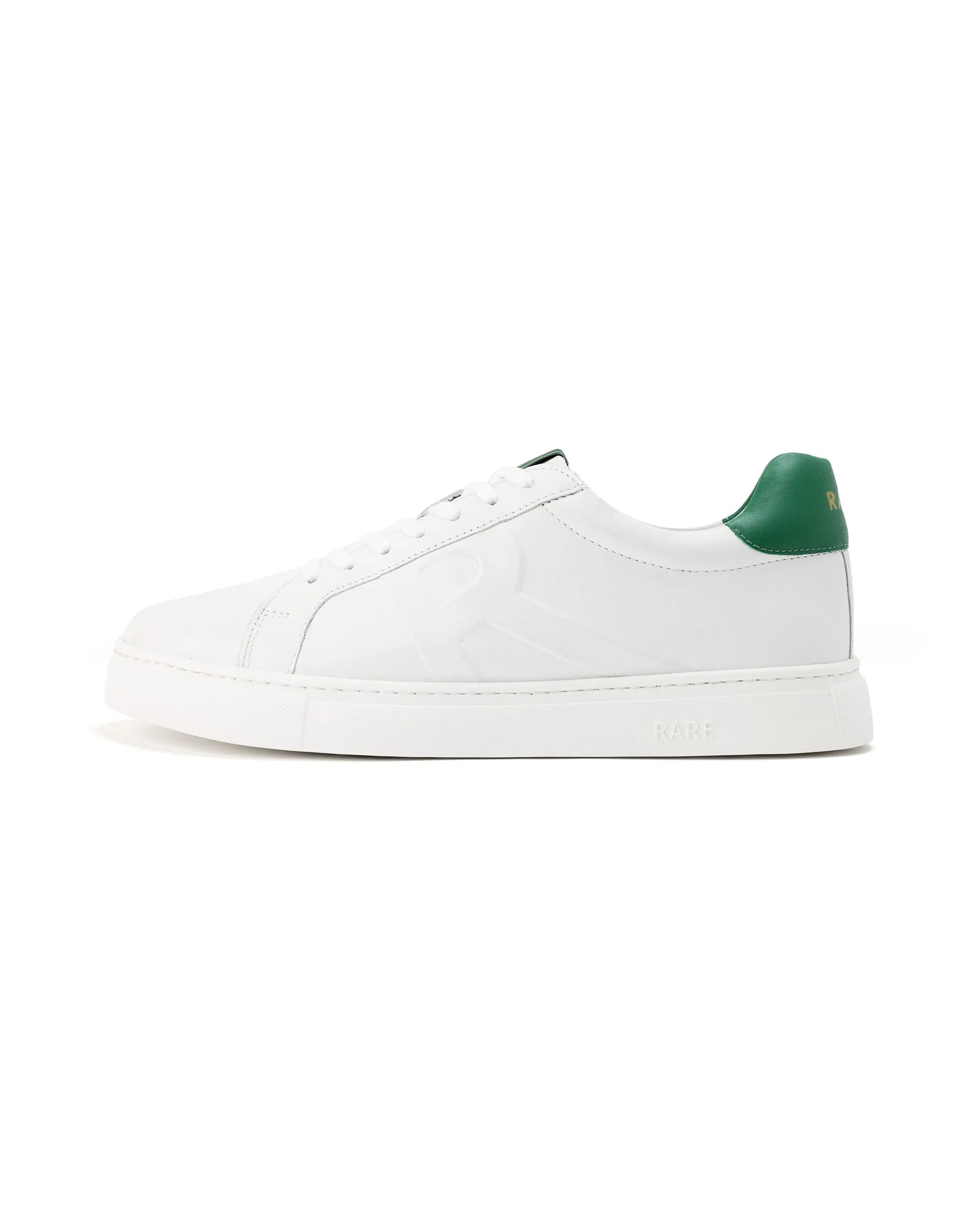 Rare Rabbit Men's Odessa Pro White Genuine Leather Low-Top Lace-up Sneaker Shoes