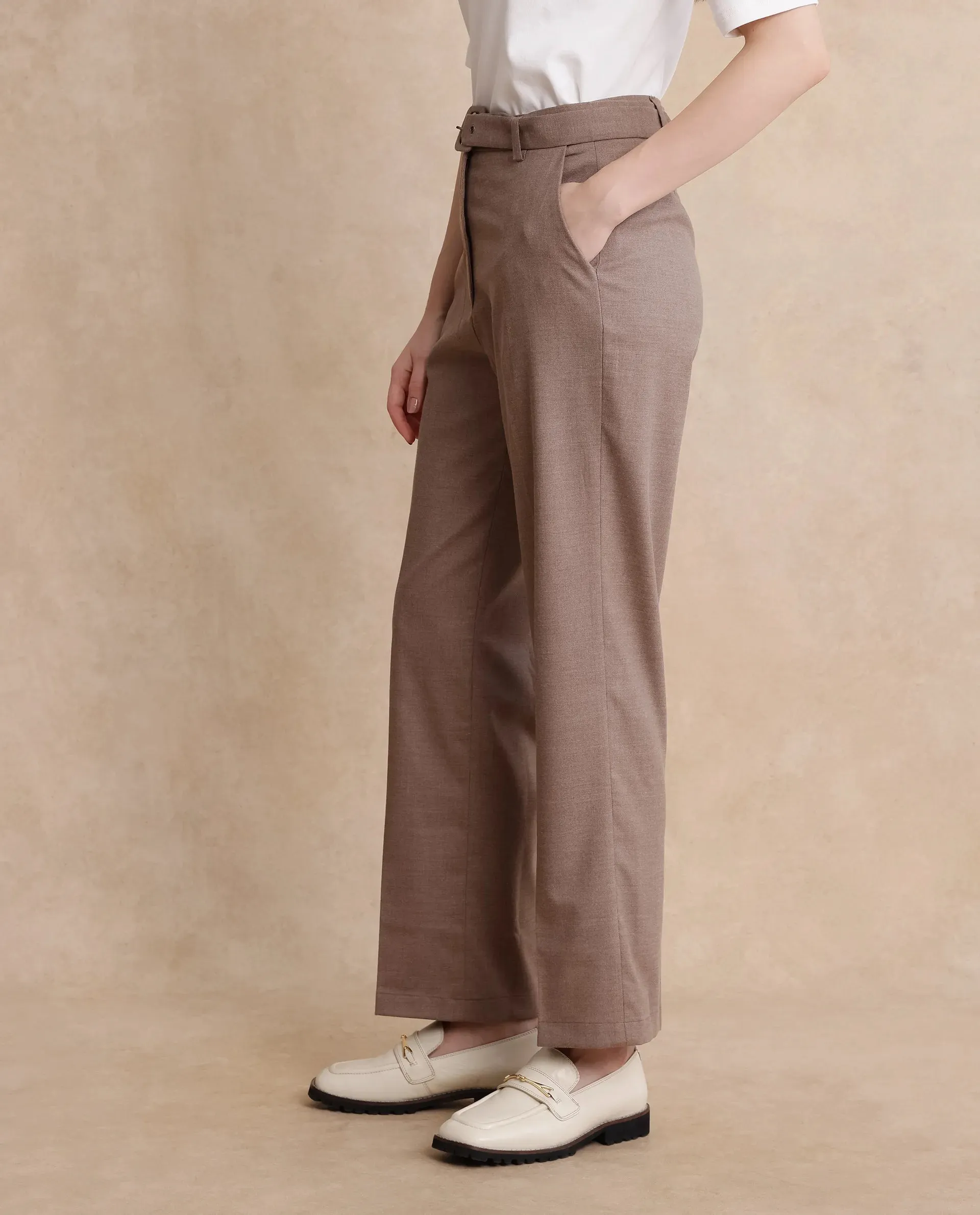 Rareism Women Mals Beige Trouser