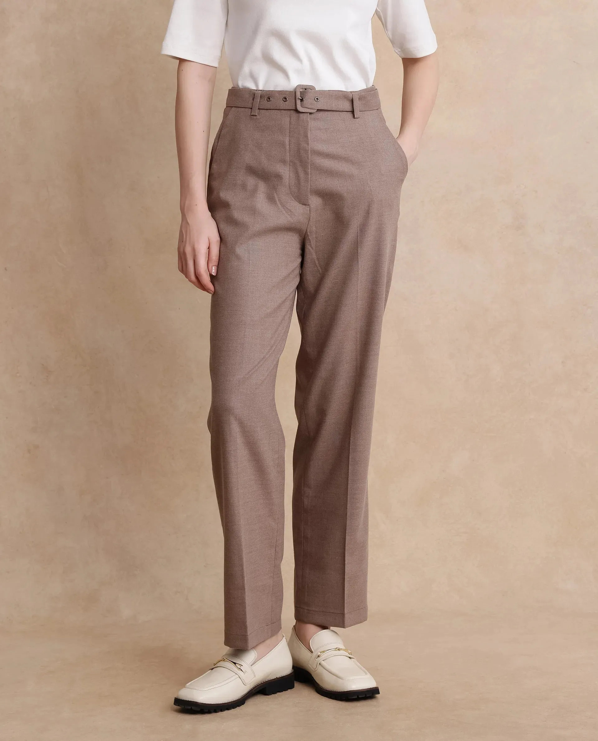 Rareism Women Mals Beige Trouser