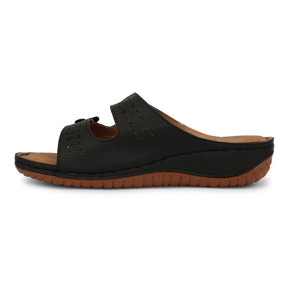 Senorita Casual Black Slipper For Women S624-07 By Liberty