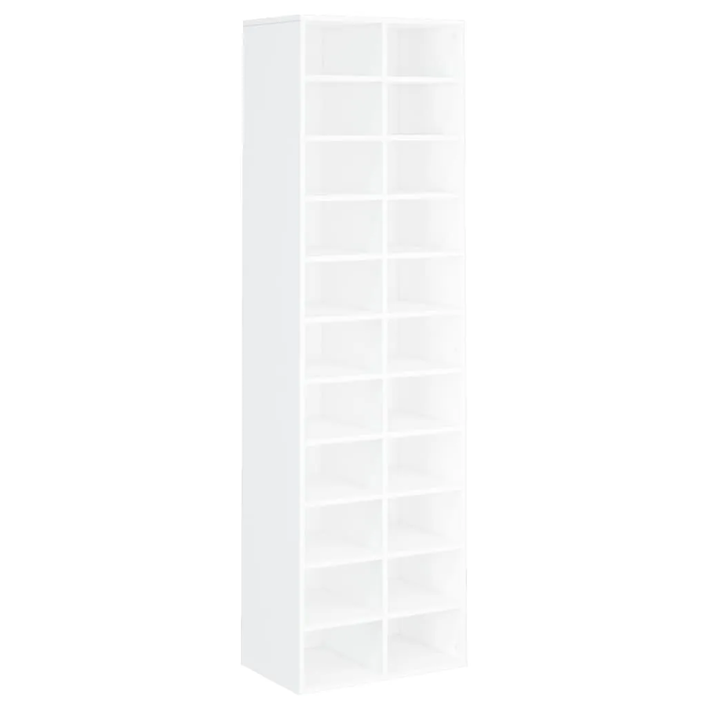 Shoe Cabinet White 54x34x183 cm Engineered Wood