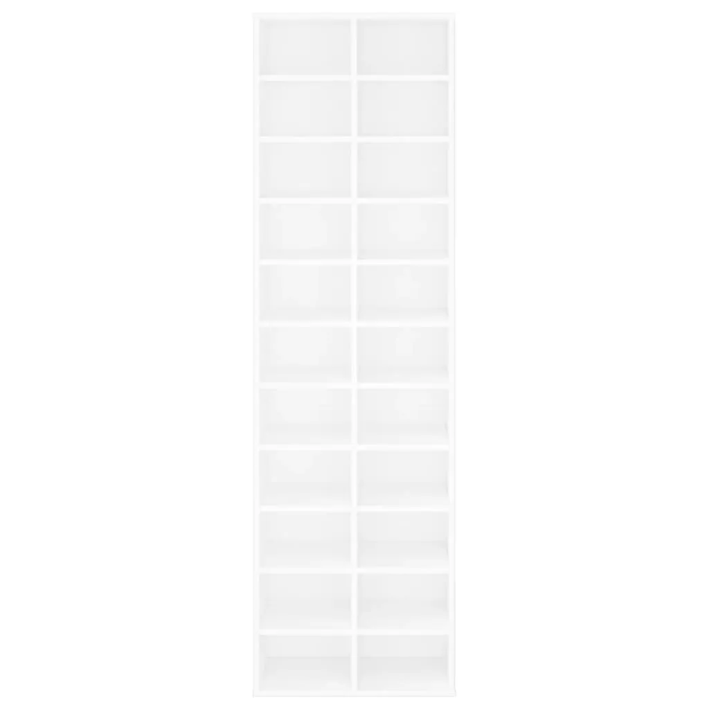 Shoe Cabinet White 54x34x183 cm Engineered Wood