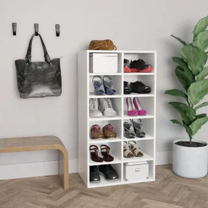 Shoe Rack White 54x34x100 cm Chipboard