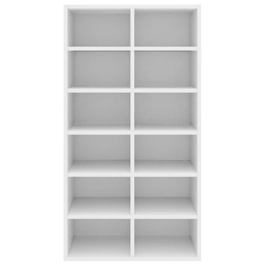 Shoe Rack White 54x34x100 cm Chipboard