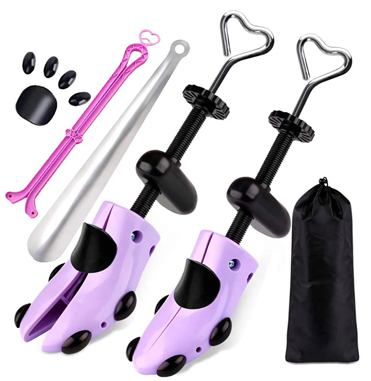 Shoe Stretcher Pair 4-way Shoe Expander Widener Shoe Tree Extender for Wide FeetLight Color Light Purple