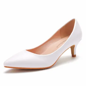 Simple Pointed Toe Kitten Heels Women's Shoes