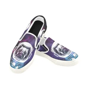 Space Pug Women's Slip-on Canvas Shoes