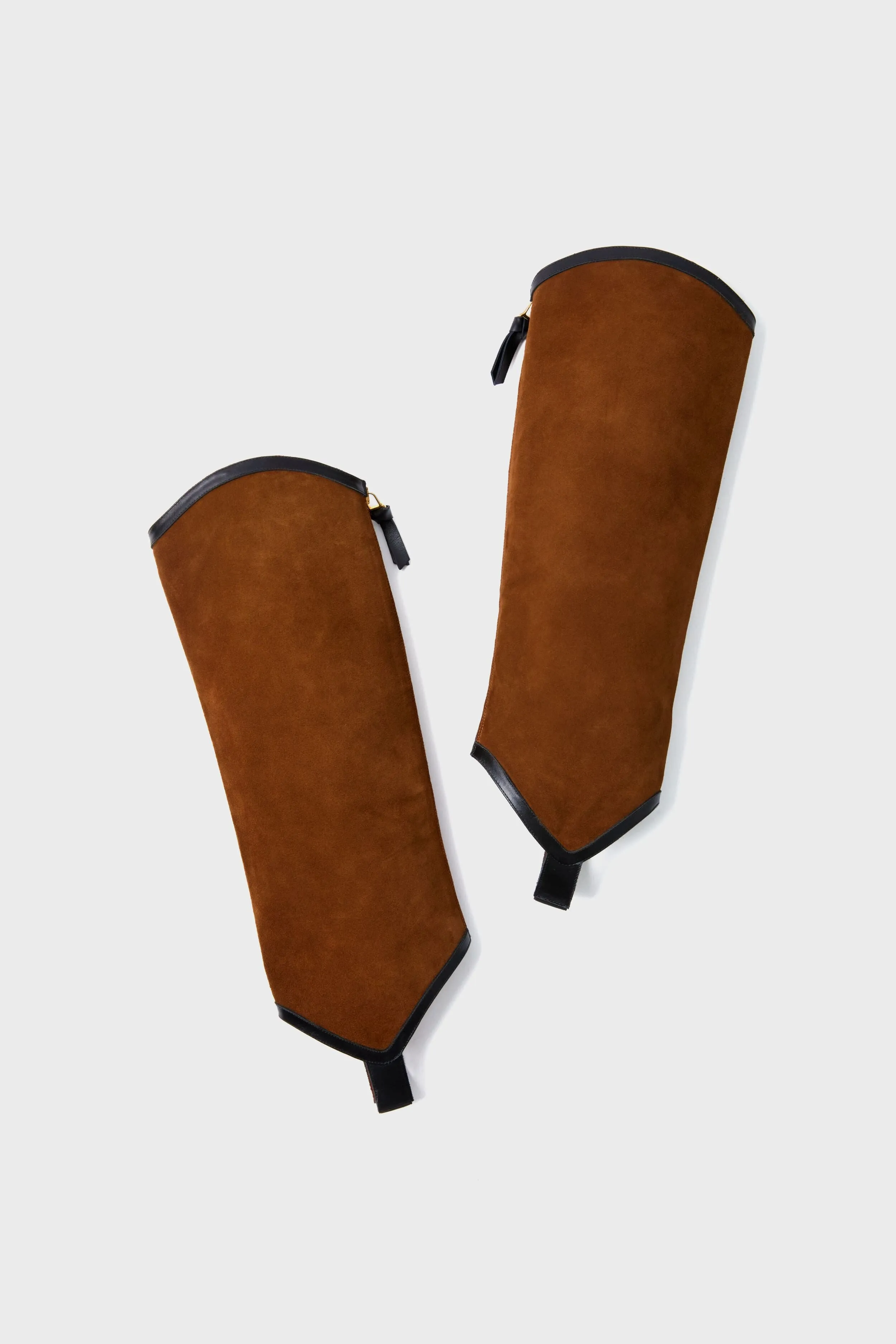 Tan Crosta Leather & Black Calf Leather Long Gaiter