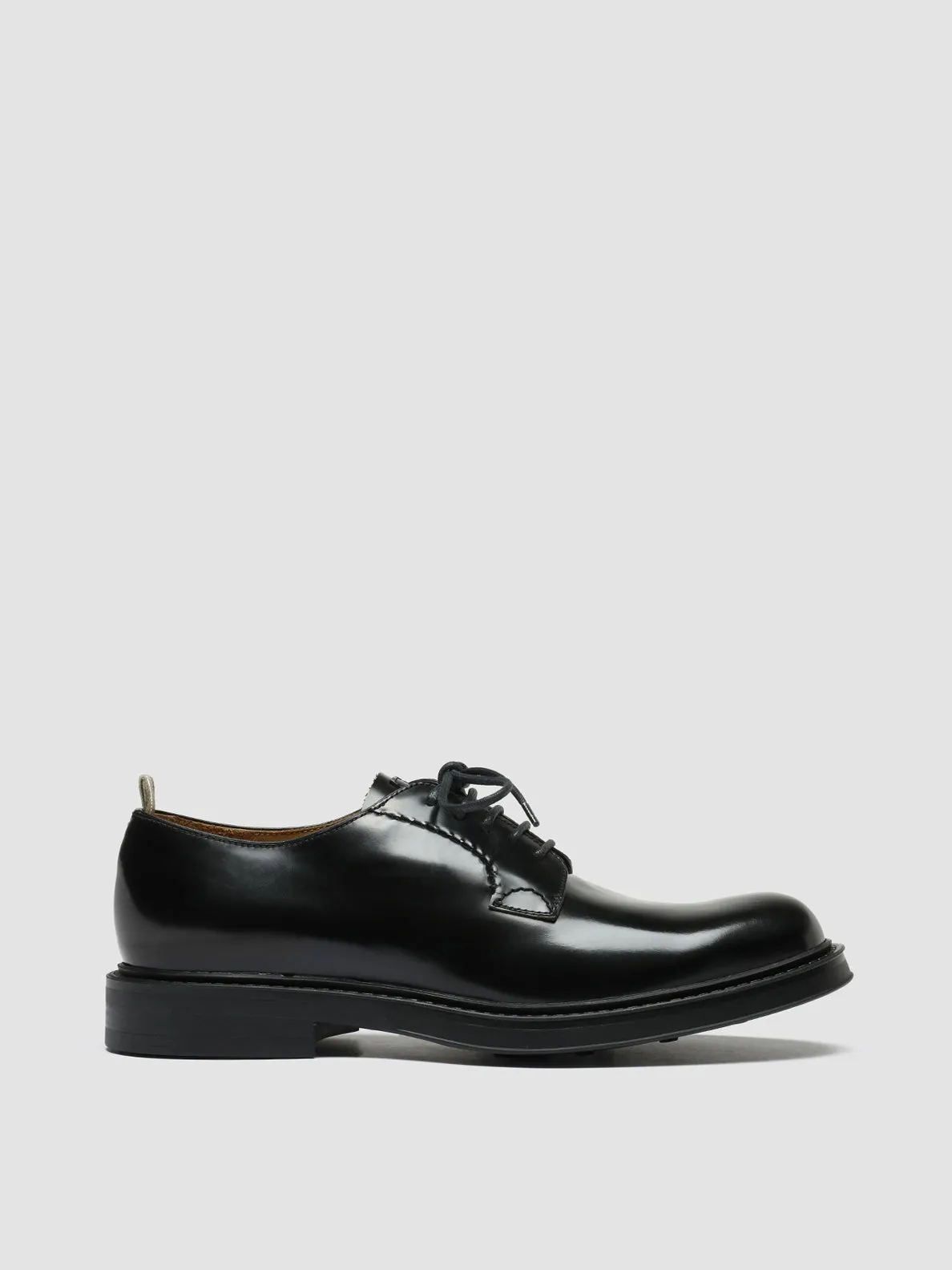 UNIFORM 003 - Black Leather Derby Shoes