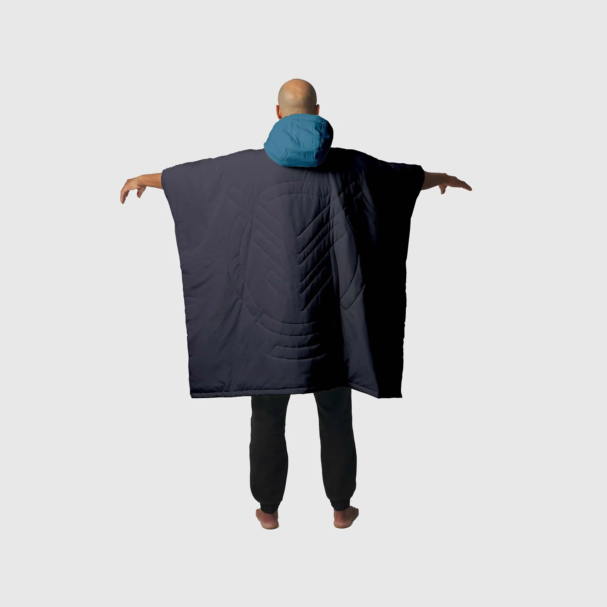 VOITED Trooper Outdoor Premium Poncho-Blanket - Blue Steel / Graphite