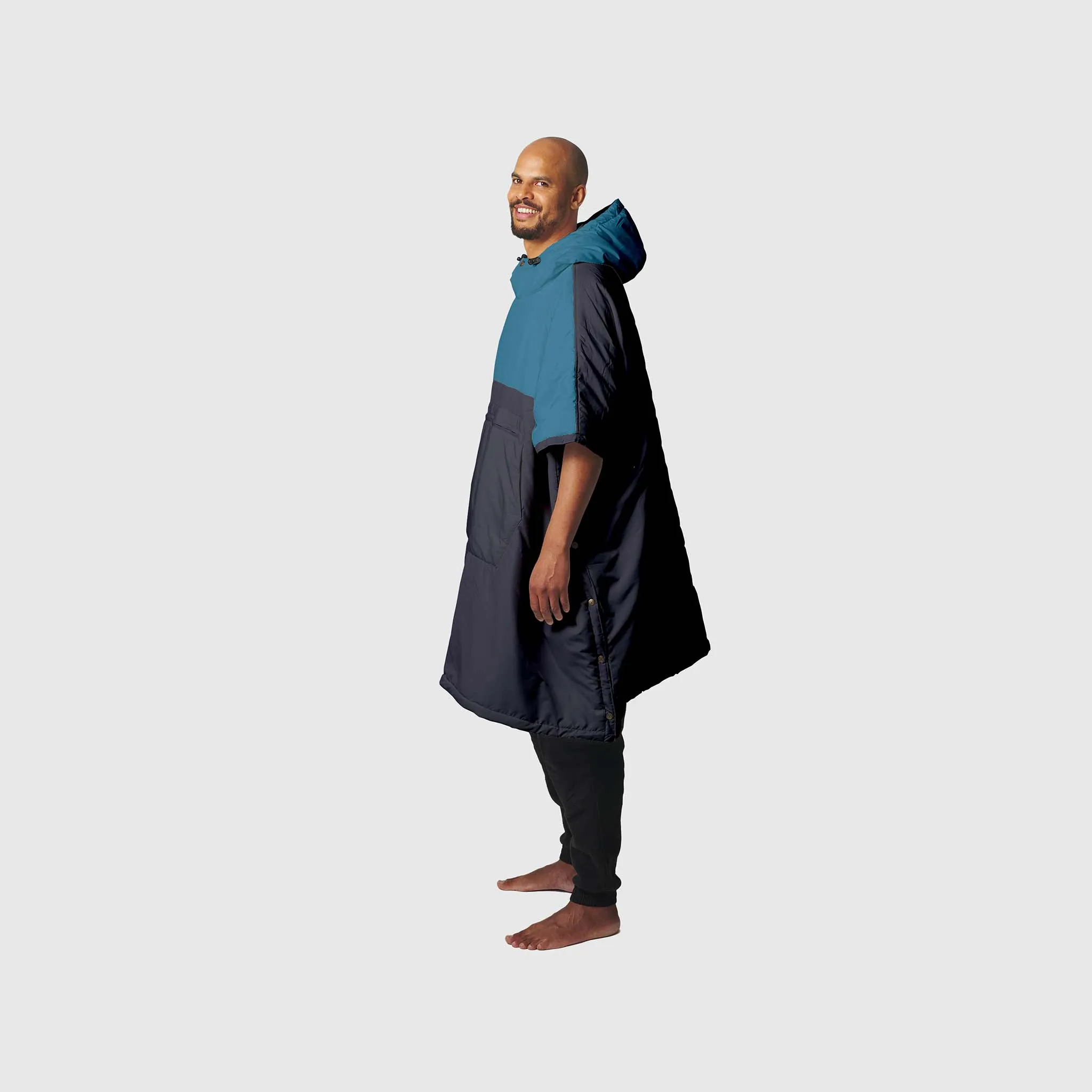 VOITED Trooper Outdoor Premium Poncho-Blanket - Blue Steel / Graphite