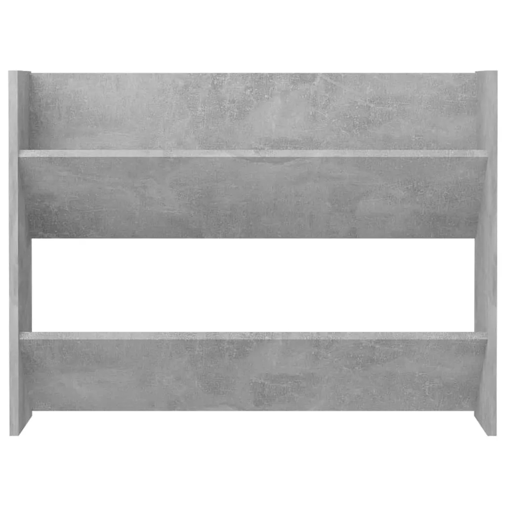 Wall Shoe Cabinet Concrete Grey 80x18x60 cm Chipboard