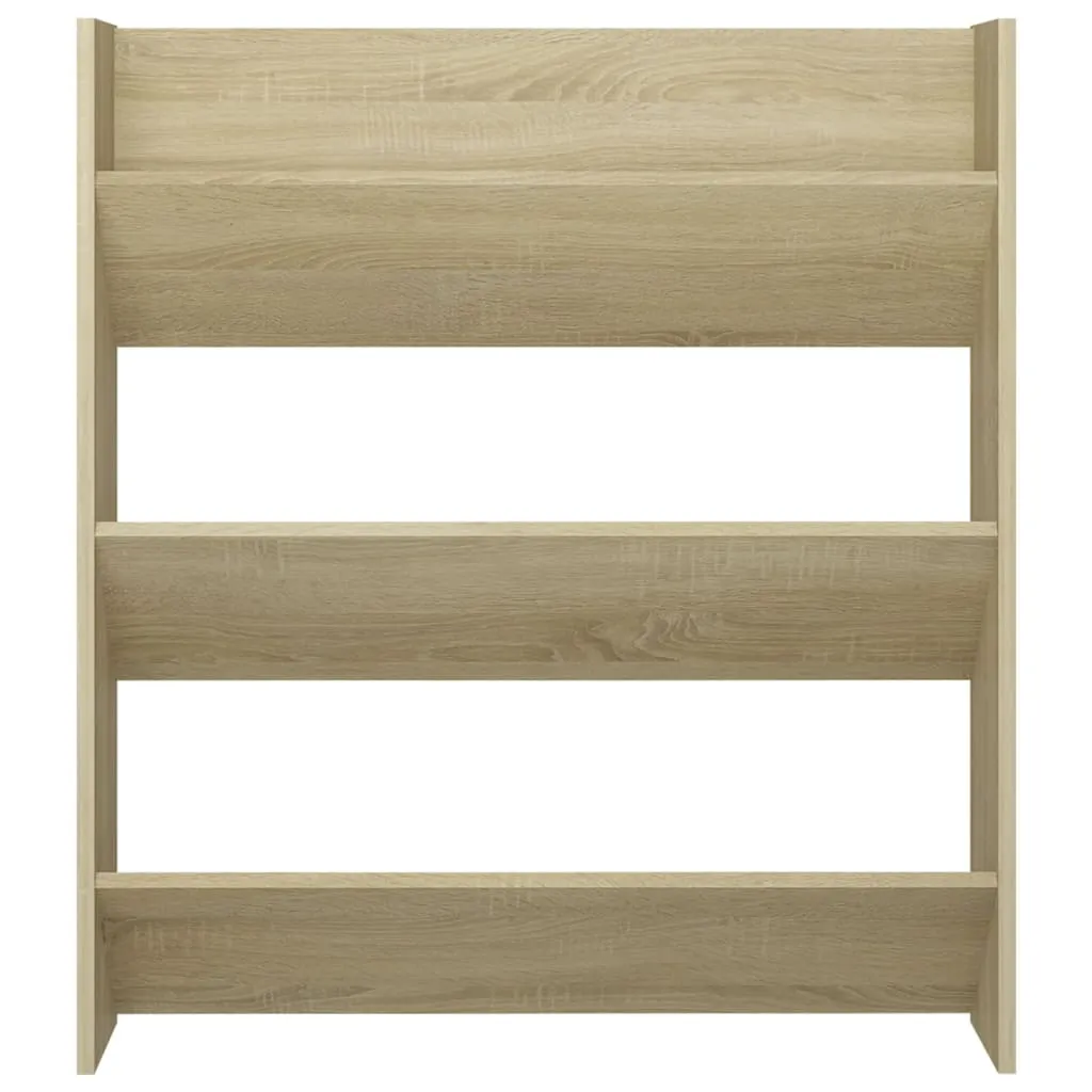 Wall Shoe Cabinet Sonoma Oak 80x18x90 cm Engineered Wood