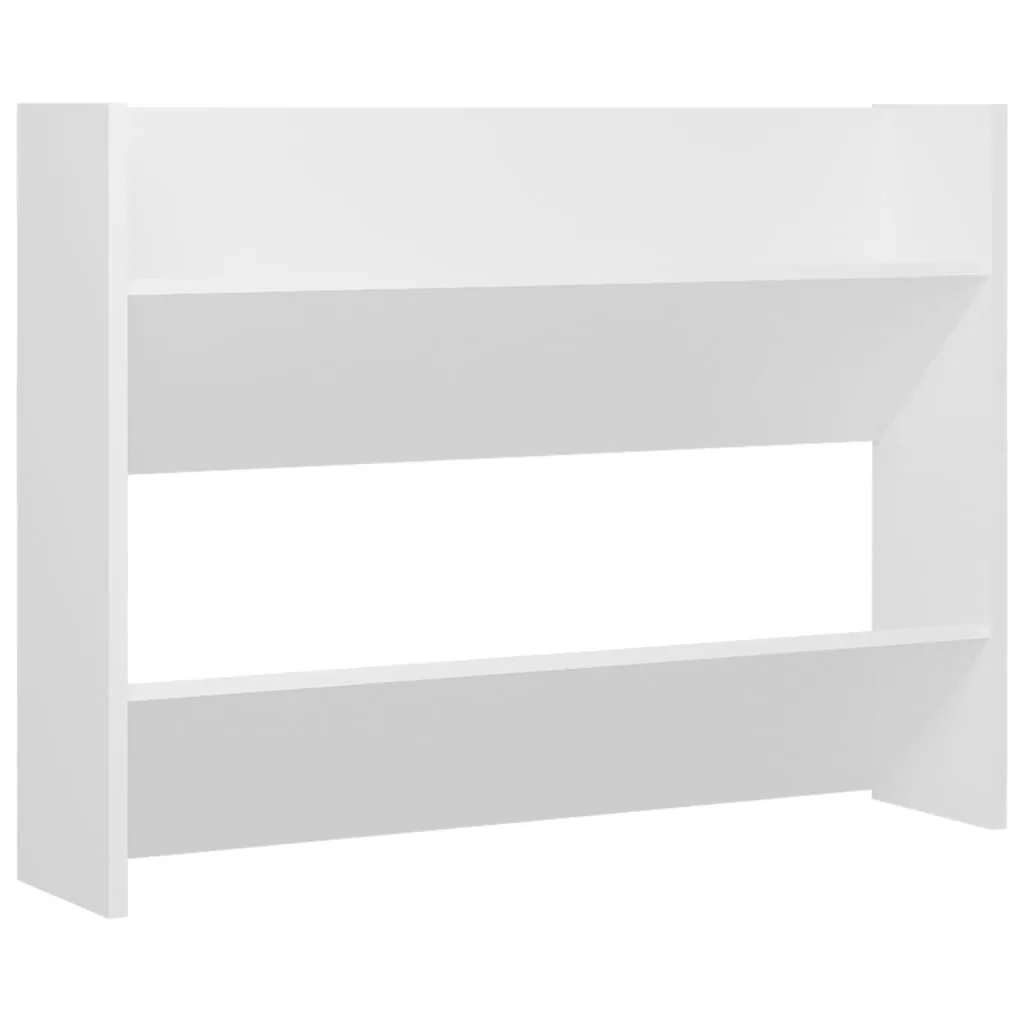 Wall Shoe Cabinet White 80x18x60 cm Engineered Wood