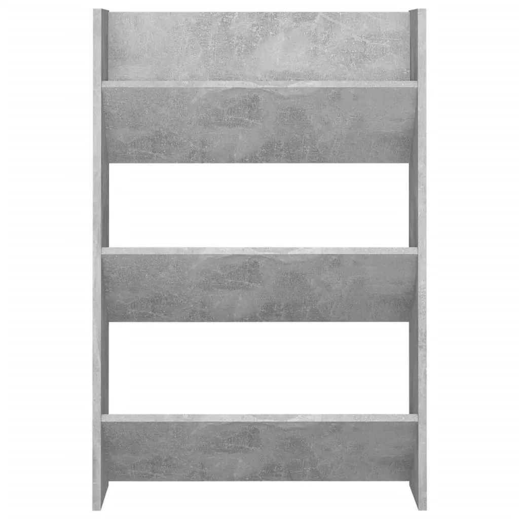 Wall Shoe Cabinets 2 pcs Concrete Grey 60x18x90 cm Chipboard