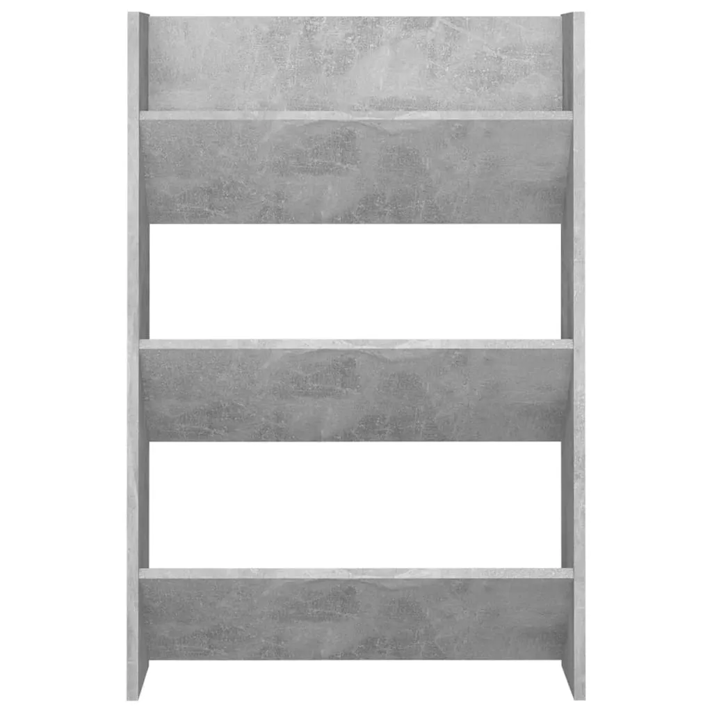 Wall Shoe Cabinets 2 pcs  Concrete Grey 60x18x90 cm Engineered Wood