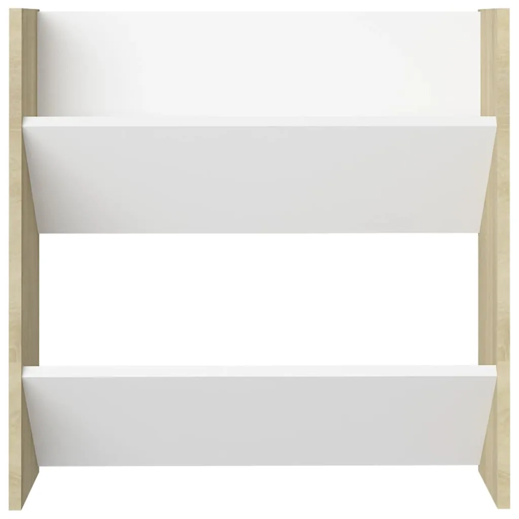 Wall Shoe Cabinets 4 pcs White&Sonoma Oak 60x18x60 cm Chipboard