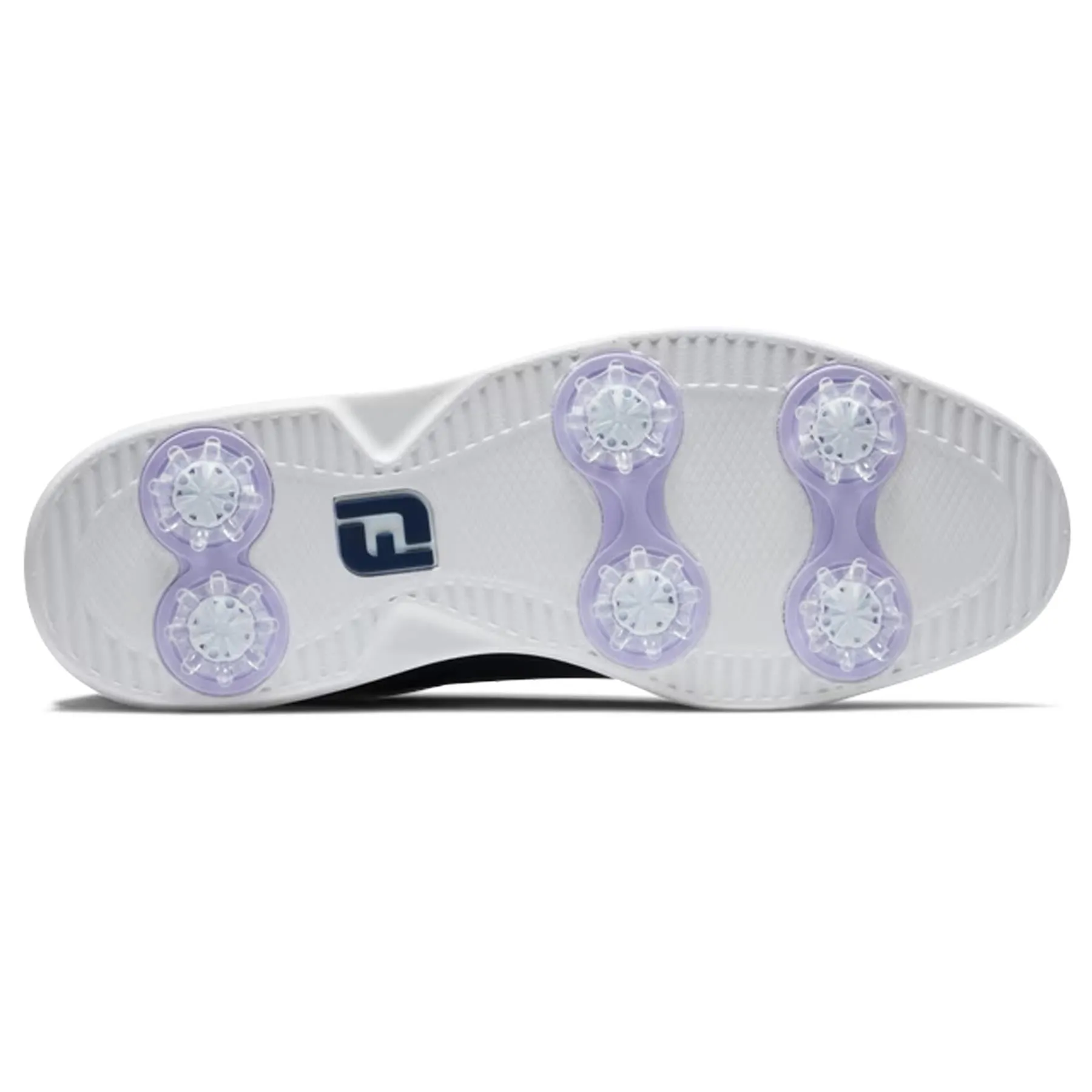 Womens Traditions Cap Toe Golf Shoes White/Navy/Purple - AW24