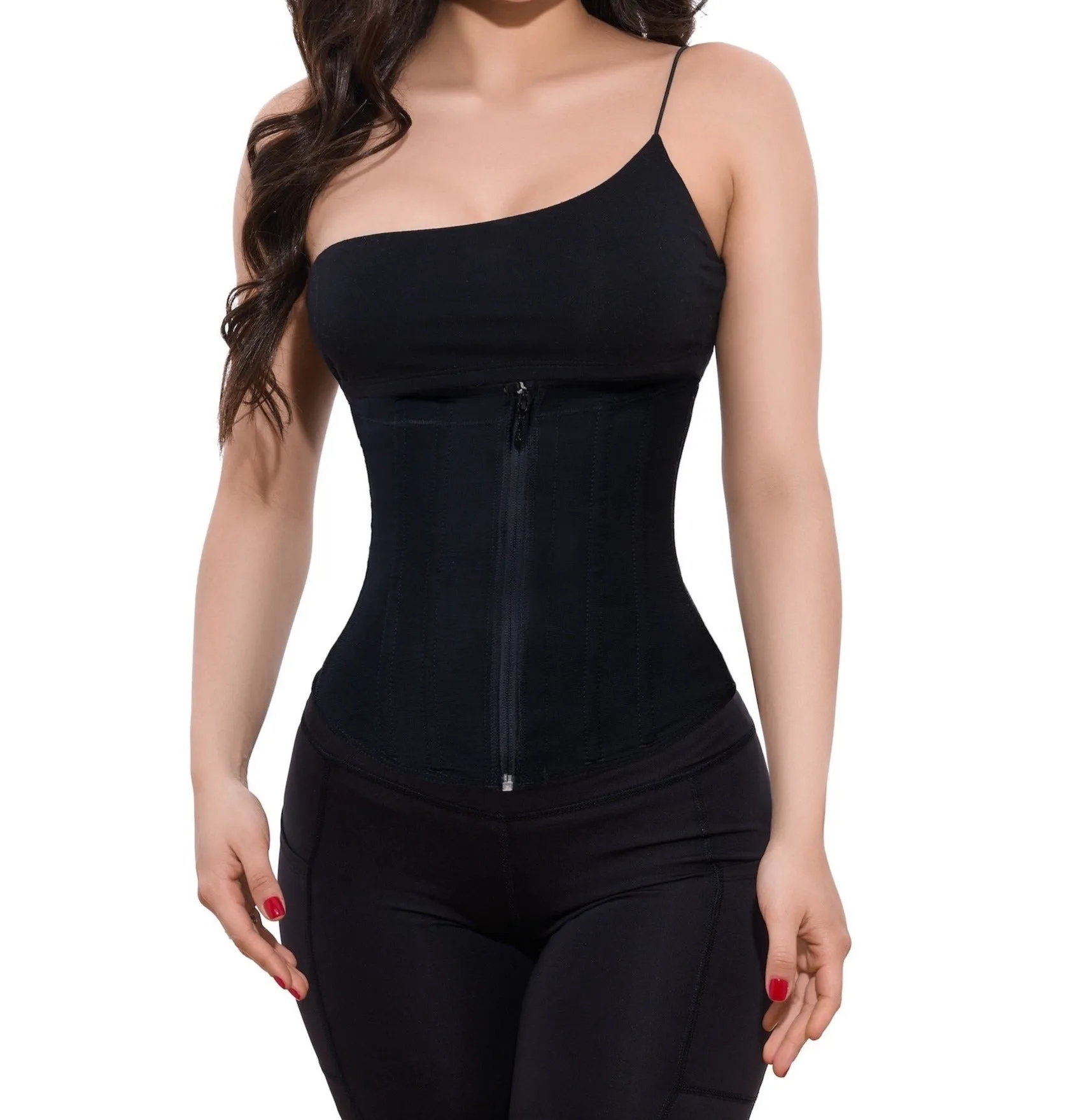 Zip And Clip Non-latex Waist Trainer - Black